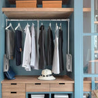 Heavy duty hanger Down Pull Wardrobe Rail Adjustable Clothes Rail Extendable Wardrobe Rail Closet and Wardrobe,Load Capacity 