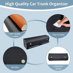 Car Trunk Organizer for Honda CR-V 2017-2022, Collapsible Sturdy Trunk Storage Container with Lid and Handle Large Leather Car
