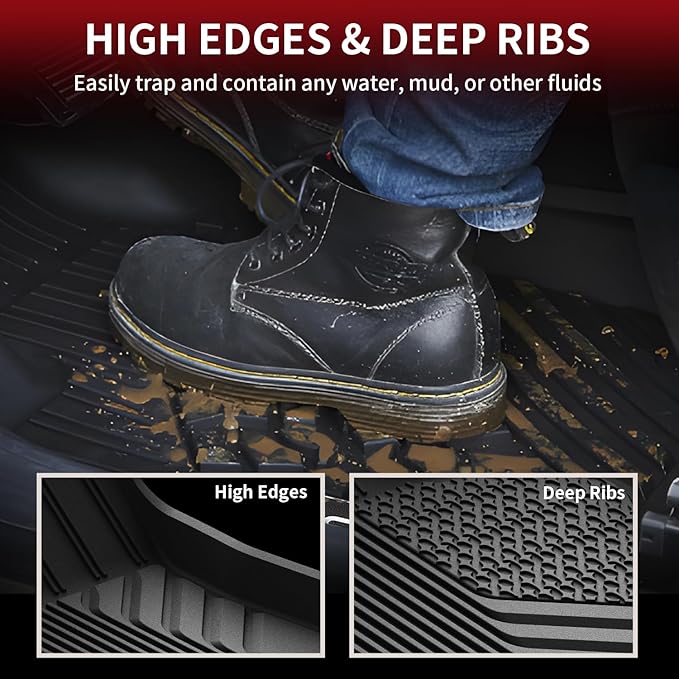 LASFIT All Weather Floor Mats for Subaru Crosstrek & Impreza 2026 2025 2024 (Non Crosstrek Hybrid), Custom Fit All Season TPE Guard Durable Floor Liners for Subaru Crosstrek & Impreza Car Accessories