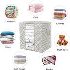 WISELIFE Storage Bags 6 Pack/100L Large Blanket Clothes Organization and Storage Containers for Comforters,Bedding, Foldable 