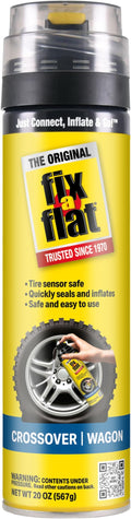 Fix-A-Flat S60430 Aerosol Emergency Flat Tire Repair and Inflator, for Large Tires, Eco-Friendly Formula, Universal Fit for A