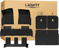 LASFIT Floor Mats&Trunk Mat&Backrest Mat for Rivian R1S 2024 2023 2022, TPE All Weather Floor Mats Custom Fit Floor Liner&Cargo Mat for R1S 2022-2024 Full Set Car Mats and Cargo Liner