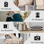 U+U 4 Set Compression Packing Cubes - Ultralight Travel Organizers, Space-Saving Suitcase Organizer, Expandable Packing Cubes
