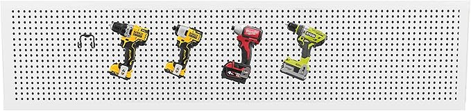 KINOMI 24 Pack Pegboard Hooks Heavy Duty Pegboard Drill Holder Power Tool Holder, Value Set, Large Pegboard Accessories and H
