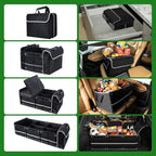 Car Trunk Organizer,115L Heavy Duty Collapsible Trunk Storage, with Insulated Leakproof Cooler Bag Vehicle Cargo Organizer with