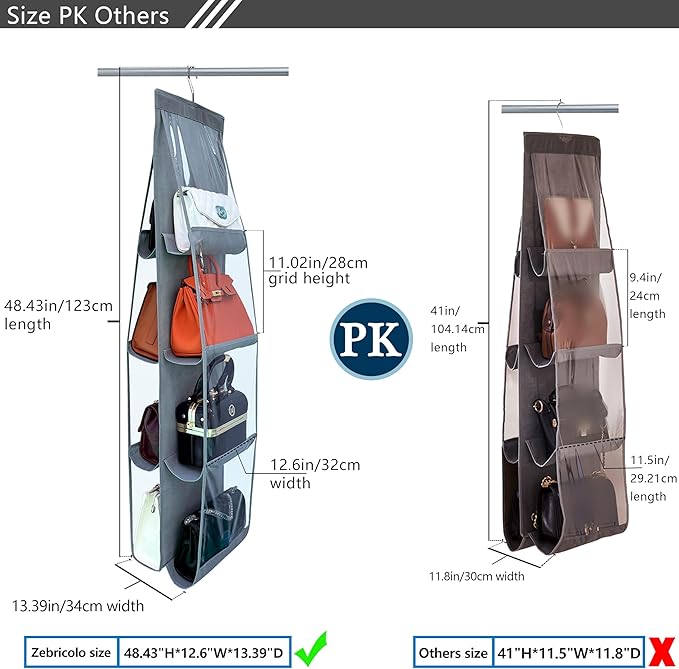 Purse Organizer - 2 Pack, Purse Hanger、 Heavy Duty、Purse Organizer for Closet、Thicken Metal Hooks,Hand Bag Storage Organizer、
