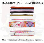 6 Pcs Compression Packing Cubes Waterproof Suitcase Travel Bag Luggage Backpack Organizer Travel Cubes for Packing-Small Flor