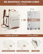 LOVEVOOK Travel Backpack for Women with Waist Strap,40L Cute Carry on Backpack Travels Essentials Personal Item Backpack for 