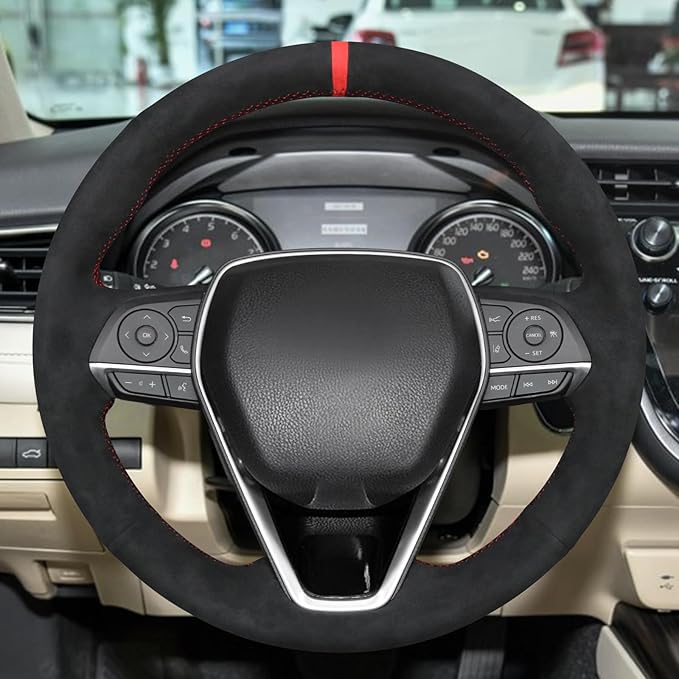 MEWANT Hand Sewn Steering Wheel Cover for Toyota Camry 2018-2019/Toyota Avalon 2019/Toyota Corolla 2019-2020/Toyota RAV4 2019 Steering Wheel Accessories