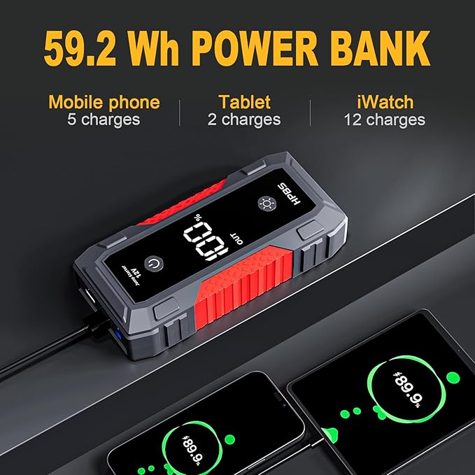 H50 Jump Starter - 5000A Jump Starter Battery Pack for Up to 10.0L Gas and 8.0L Diesel Engines 12V Car Battery Jumper