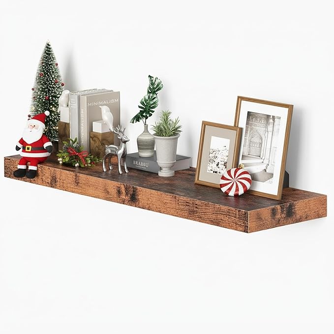 Vivelove 10 inches Deep Floating Shelves 36 inch Long, Sing Shelves for Wall Heavy Duty for Bedroom, Bathroom, Living Room, K