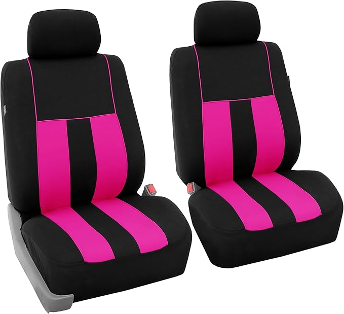 FH Group Car Seat Cover Front Set Striking Striped Car Seat Covers with Front Seat Covers and Rear Split Bench, Universal Fit