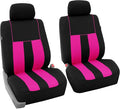 FH Group Car Seat Cover Front Set Striking Striped Car Seat Covers with Front Seat Covers and Rear Split Bench, Universal Fit