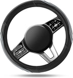 Road Comforts Car Steering Wheel Cover - Microfiber Leather Steering Wheel Wrap Sports 14.5-15 Inch Steering Wheel Cover Non-