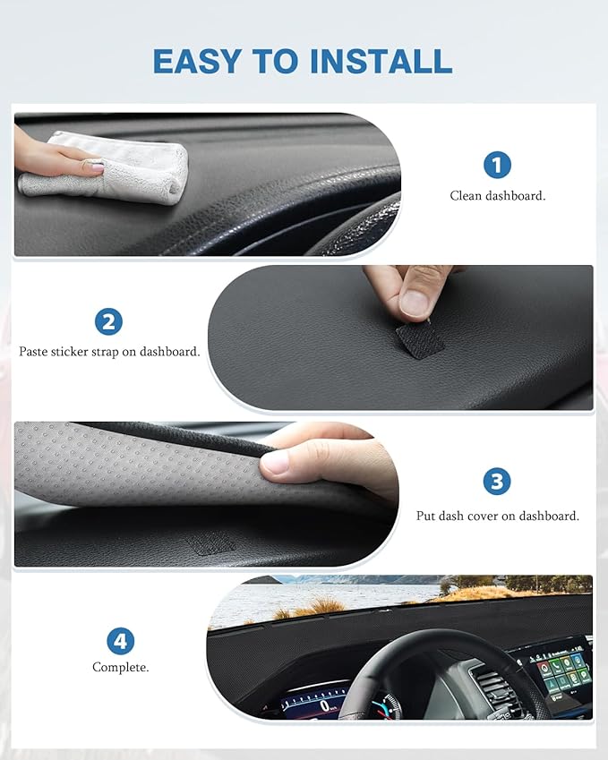 FIILINES Dash Cover for Honda Passport 2019-2025, Dashboard Mat for Passport Accessories Dash Mat Sunshade Nonslip Mesh Prote
