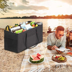 LHZK Standing Extra Large Utility Tote Bag with Metal Wire Frame and the Sides Rinforced, Extra Large Tote Bag with Handle,