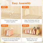 Lifewit Purse Organizer for Closet, Clear Handbags Storage Organizer, Adjustable Clutch Purse Storage Organizer Holder for Cl