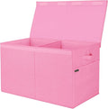BALEINE Fabric Storage Bins with Lid, Collapsible Extra Large Storage Boxes Bins Baskets with Divider for Home Organizing (25