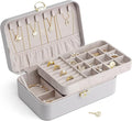 Vlando Jewelry Boxes for Women,2 Layers Jewelry Box with Lock,Birthday Gifts for Women Girls,Jewelry Organizers for Earrings 