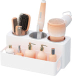 Lifewit Hair Tool Organizer Countertop, Removable Blow Dryer Holder for Bathroom, Acrylic Hot Tools Organizer Storage for Cur