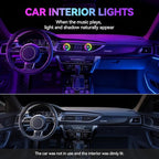 2 Pack Car Interior LED Lights, Round RGB Sound Activated Music Rhythm Light, 10 Color Mood Lighting for Car Decoration, RV, Birthday Gift, Gaming Room, Bedroom