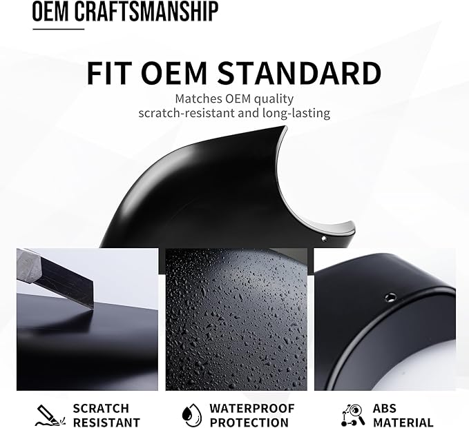 Compatible with Tesla Model Y 2020 2021 2022 2023 2024 Door Mirror Lower Holder Covers & Frame Set, Right Passenger Side (Black Cover + Frame Set, Model Y (Left-Driver Side)