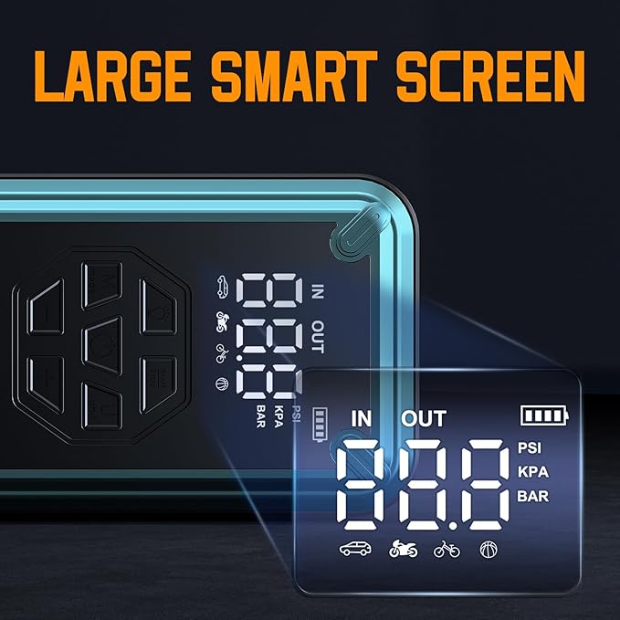 Jump Starter with Air Compressor, Acmount 5000A Car Battery Jump Starter with 150PSI Tire Inflator for Up to 9.0 Gas/8.0L