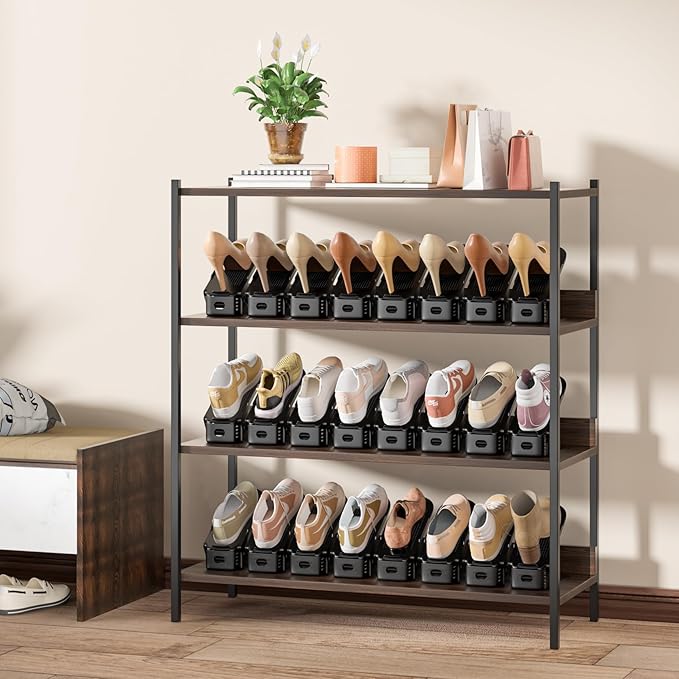 Neprock Shoe Slots Organizer,Shoe Storage Organizer Shoe Rack for Closet Organization,Shoe Slots Organizer De Zapatos Shoe Ho