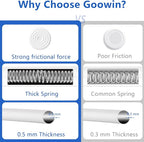 Goowin Tension Curtain Rod 28 to 48 Inch, 5/8" Diameter No Drilling Small Rod, Expandable Spring Loaded Curtain Rods, Rods fo