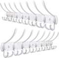 Dseap Coat Rack Wall Mount - 29.5” Long 8-Tri-Hooks Heavy Duty Coat Hanger Rail Wall Hooks for Hanging Coats Hats Clothing Cl