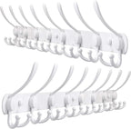 Dseap Coat Rack Wall Mount - 29.5” Long 8-Tri-Hooks Heavy Duty Coat Hanger Rail Wall Hooks for Hanging Coats Hats Clothing Cl