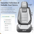 Coverado Car Seat Covers Full Set, Seat Covers for Cars, Front Seat Covers and Back Seat Cover Waterproof Leather Automotive 