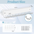 Tie Rack Belt Hanger Wall Mounted, Lomrsiul Non Slip 180 Degree Rotating Tie Organizer for Men Closet with 18 Hooks Closet Or