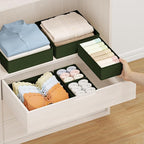 DIMJ Drawer Organizer Clothes, 15 Pack Dresser Organizer, Foldable Closet Organizers and Storage, Fabric Dresser Bins, Drawer