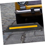 Heavy-Duty Rubber Parking Guide Stopper Reflective Garage Car Stopper for Driveway Compact Slip Design Vehicle Parking Block for Garage Accessory