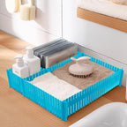 100 PCS Premium DIY Drawer Dividers, Blue, Adjustable Drawer Dividers for Perfectly Organized Drawers, Tidying Makeup, Clothe