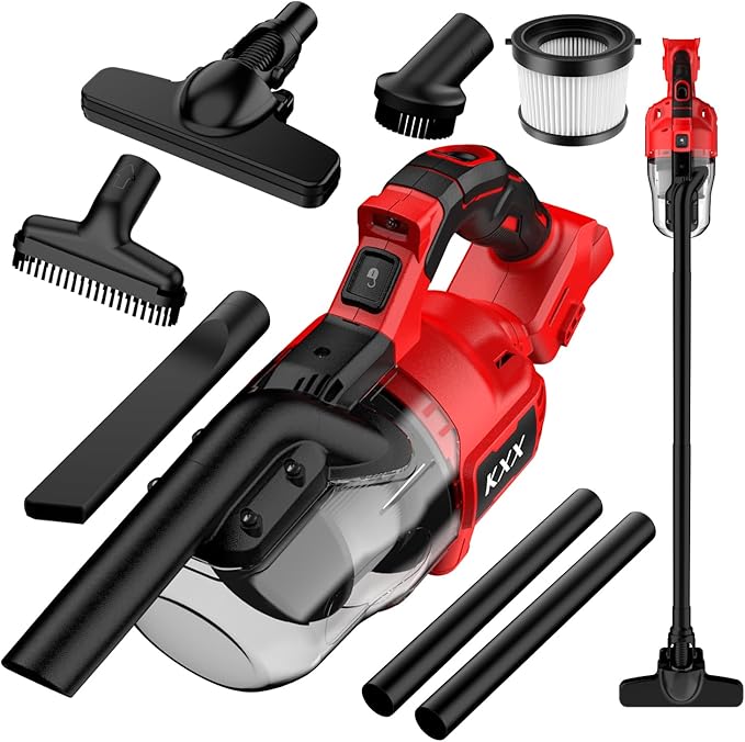KXX Cordless Vacuum for Milwaukee M18 Battery, 5 in 1 Handheld Electric Vacuum Cleaner with 500W Powerful Motor, 46 CFM Porta
