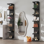 7-Tier Vertical Wall Shelf Unit with USB Rechargeable Led Light (Remote Controlled),Versatile Floating Display Shelves,Lack S