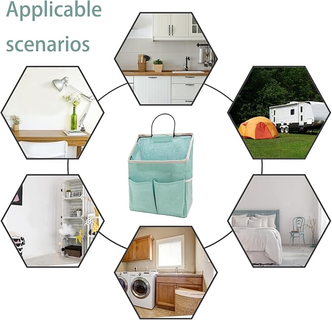 2pcs Wall Hanging Storage Bag,Wall Hanging Organizer Bags with Pockets, Wall Organizer Storage for Dormitory Bathroom Bedroom