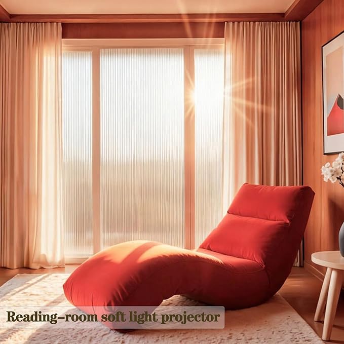 Hilarious Reeded Glass Privacy Film Frosted Window Cling Window Privacy Film 3D Decor UV Blocking Heat Control Static Cling Vinyl No Glue Removable Cover for Bathroom Living Room Office, 29.5"x118"
