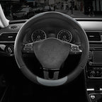 Road Comforts Steering Wheel Cover, Breathable Anti-Slip Leather Steering Wheel Cover, Universal Fit 14.5–15 Inch, Comfortabl