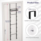 SWTYMIKI Over The Door Purse Organizer - Wall Mounted Purse Rack with 16 Hooks and Metal Basket, Handbag Hanger Organizer Hol