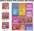 VIPZONE Baby Dresser, Kids Closet Organizers, Portable Kids Wardrobe for Closet, Bedroom, Nursery, Cubby, Cabinet, Clothes, D