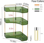 YCIA&DONE Corner Bathroom Counter Organizer, Makeup Organizer for Vanity, Skincare Cosmetic Perfume Tray, Corner Countertop S