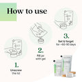Azuna Air Freshener & Odor Eliminator for Strong Odor | 2 Room Kit Includes (2) 8 oz. Empty Luxe Glass Jars & 12 oz | Refill 
