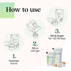 Azuna Air Freshener & Odor Eliminator for Strong Odor | 2 Room Kit Includes (2) 8 oz. Empty Luxe Glass Jars & 12 oz | Refill 