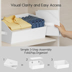 Homsorout Large Closet Organizers and Storage Bins - 8 Pack Trapezoid Storage Baskets for Shelves, Foldable Fabric Baskets wi