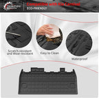 Floor Mats Compatible with 2022-2025 2026 Kia Carnival 8 Seater MPV No Hybrid&Prestige Trunk Liner Cargo Liner Cargo Mat 2024 Carnival Accessories (Floor Mats+Trunk Mat+Backrest Mats)