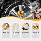 Drill Buffing Wheel Kits 9pcs, Polishing Wheel with Green Compound, High Density Polisher Buffing Wheels for Metal, Jewelry, Car, Aluminum, DIY Buffing & Finishing