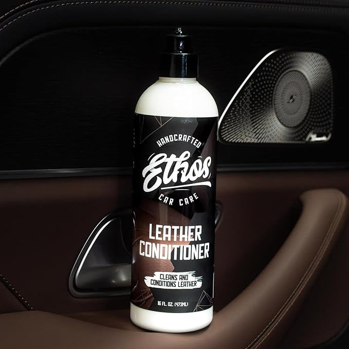 Ethos Car Leather Cleaner and Conditioner 16oz – Leather Seat Cleaner & Conditioner with UV Protection for Car Interior, Couc